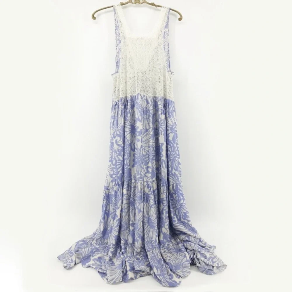 NWT Free People Tiers For You Maxi Slip Dress - Picture 6 of 7